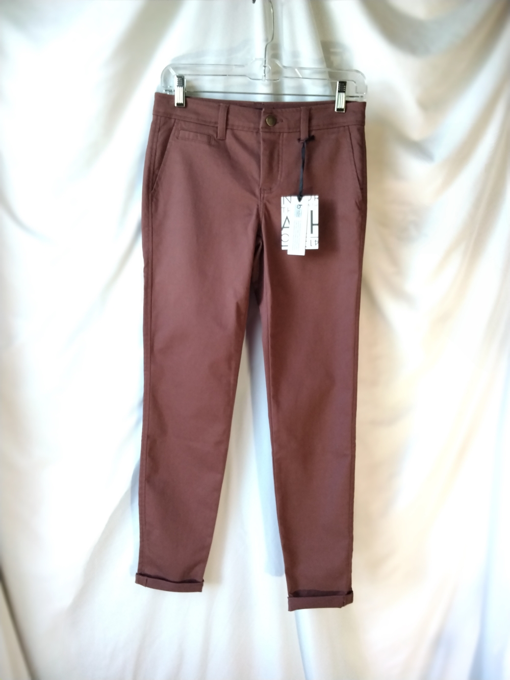 41 Hawthorn Women Chocolate Brown Straight Pants with Tag